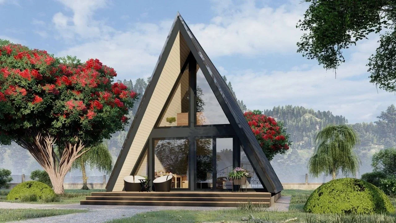 Каркасный дом A-frame